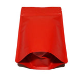 Red coffee bag stand up pouch bottom front view