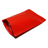 Red coffee bag stand up pouch right side profile view