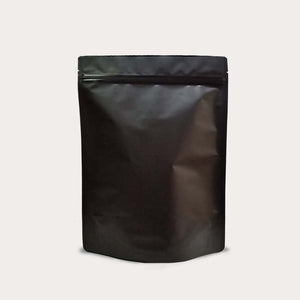 Black stand up pouch matte with zip lock