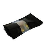 Black stand up pouch window matte right side view