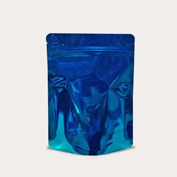 Blue stand up pouch glossy