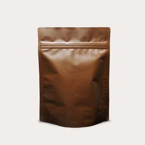 Stand up pouch brown aluminum with zip lock