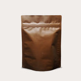 Brown stand up pouch matte with zip lock