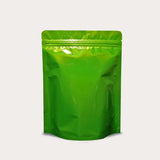 Green stand up pouch glossy