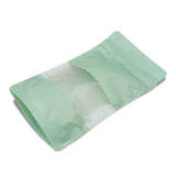 Mint Green stand up pouch window empty right side view