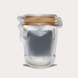 Liquid pouch jar shape hook design