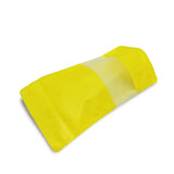 Yellow stand up pouch window matte empty zip lock view