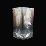 Transparent stand up pouch empty front view