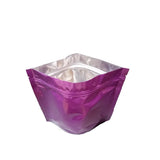 Violet stand up pouch glossy open zip lock
