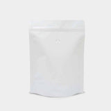 White kraft coffee bag stand up pouch with zip lock