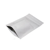 White stand up pouch glossy right side view