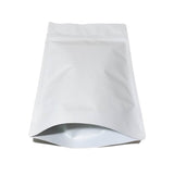 White stand up pouch matte bottom front view