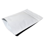 White coffee bag stand up pouch right side profile view