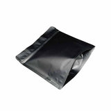 Black matte square shape stand up pouch left bottom view
