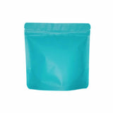 Blue green square shape stand up pouch with zip lock