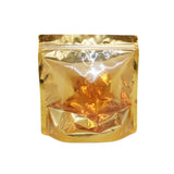 Clear Gold square shape stand up pouch empty
