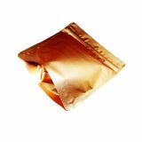 Gold matte square shape coffee bag right bottom view