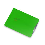 An open matte green flat pouch