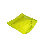 Green matte square shape stand up pouch left bottom view