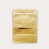 Kraft paper flat pouch with window front view