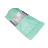 Pastel green stand up pouch window zip lock view