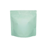 Pastel green square shape stand up pouch with zip lock