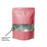 Pink stand up pouch window vmpet layer illustration