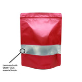 Red stand up pouch window vmpet layer illustration
