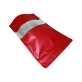 Red stand up pouch window zip lock view