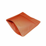 Red square shape stand up pouch right bottom view