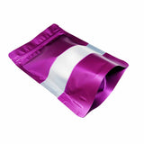 violet stand up pouch window foil left side view